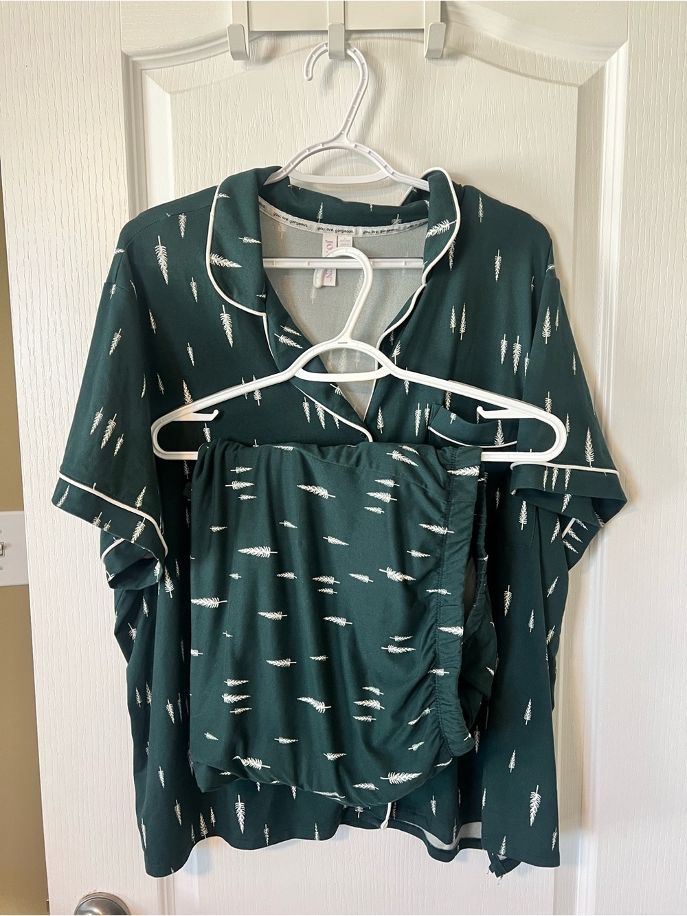 Joyspun Dreamy Soft Collared Shirt & Shorts Pajama Set (3X)